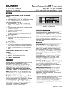 System Accessories, LCD Annunciators