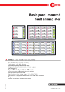 Basic panel-mounted fault annunciator