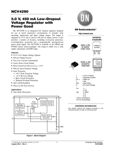 NCV4290 - Low Dropout Voltage Regulator with Power Good