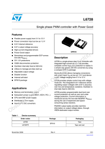 Single phase PWM controller with Power Good