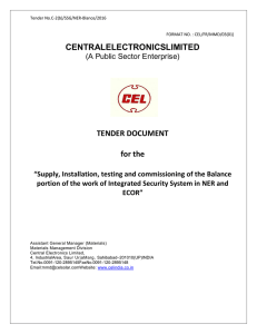 Final Tender of NER Project