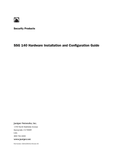 SSG 140 Hardware Installation and