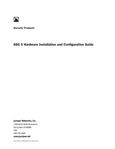 SSG 5 Hardware Installation and Configuration