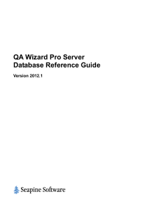 QA Wizard Pro Server Database Reference Guide