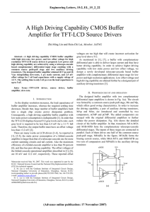 A High Driving Capability CMOS Buffer Amplifier for TFT