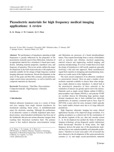 Piezoelectric materials for high frequency medical imaging