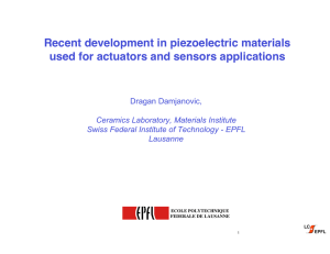 Recent development in piezoelectric materials used for actuators
