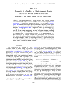 Short Note Sequential H-κ Stacking to Obtain Accurate Crustal