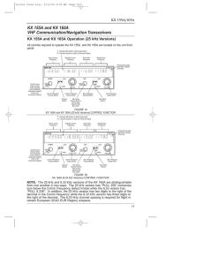 KX 155A and KX 165A VHF Communication/Navigation