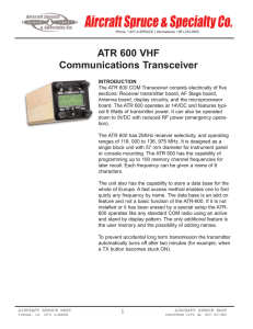 ATR 600 VHF Communications Transceiver