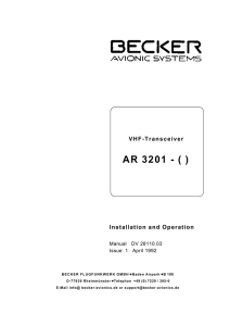 AR 3201 - Becker Avionics