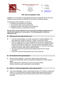 VHF Aerial Installation FAQ