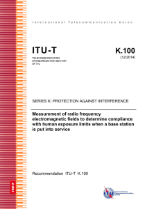 ITU-T Rec. K.100 (12/2014) Measurement of radio frequency