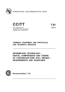 digital compression and coding of continuous