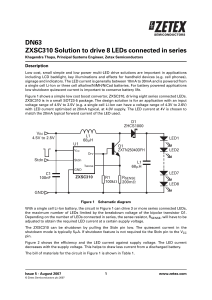 Zetex - DN63 ZXSC310 solution to drive 8 LEDs connected in series