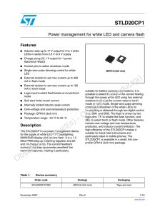 Power management for white LED and camera flash