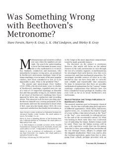 Was Something Wrong with Beethoven`s Metronome?