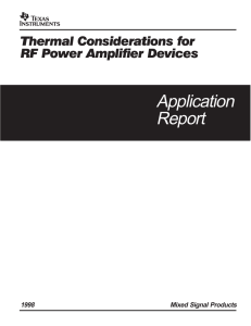 Thermal Considerations for RF Power Amplifier