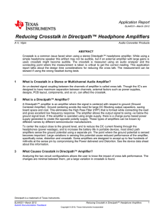 Reducing Crosstalk in Directpath Headphone