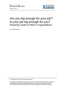 Are you big enough for your job? Is your job big enough for you?