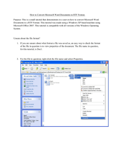 How to Convert Microsoft Word Documents to RTF Format