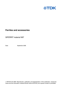 Ferrites and accessories, SIFERRIT, Material N97