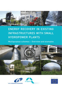 energy recovery in existing infrastructures with small hydropower