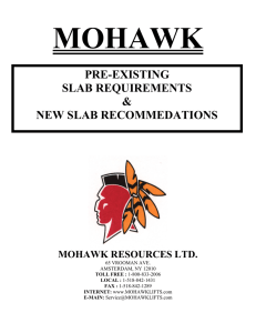 Slab Requirements Addendum