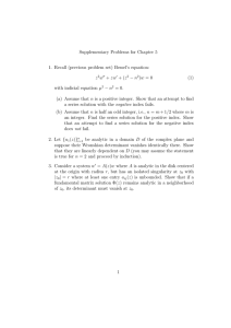 Supplementary Problems for Chapter 5 1. Recall (previous problem