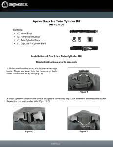 Apeks Black Ice Twin Cylinder Kit PN 427106