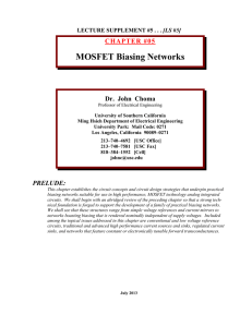 MOSFET Biasing Networks