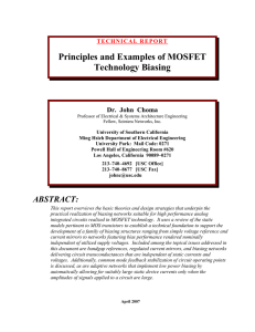 Principles and Examples of MOSFET Technology Biasing