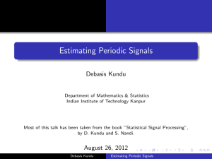 Estimating Periodic Signals - IITK - Indian Institute of Technology