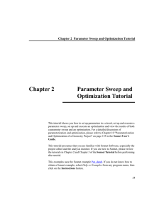 Chapter 2 Parameter Sweep and Optimization