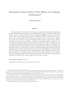 Estimating Various Kinds of Peer Effects on Academic Performance