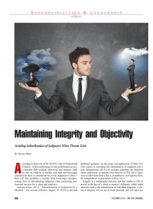 Maintaining Integrity and Objectivity