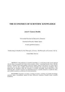 the economics of scientific knowledge