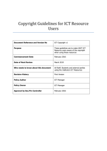 Copyright Guidelines for ICT Resource Users