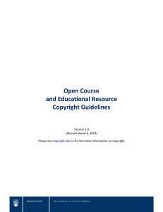 Open Course and Educational Resource Copyright Guidelines