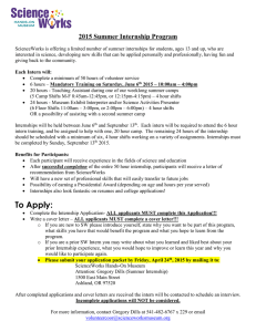 Internship Application - Medford School District