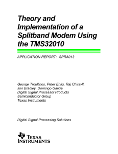 Theory And Implementation of Splitband Modem w/TMS32010