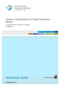 Guide to Certification for Retail Hardware Stores