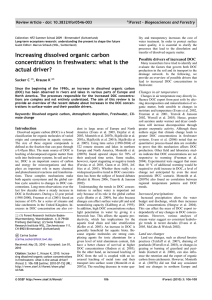 Suker C, Krause K - Increasing dissolved organic carbon