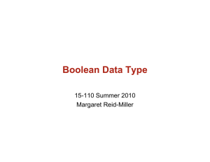 Boolean Data Type