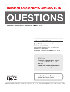 2015 Questions - EQAO Launch Page