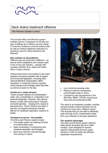 Deck drains treatment offshore
