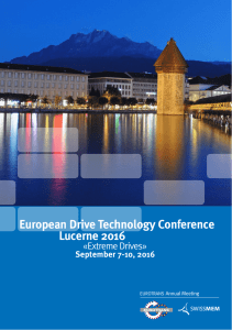 European Drive Technology Conference Lucerne 2016