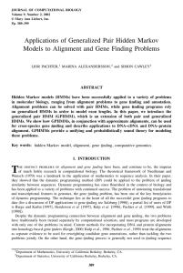 Applications of Generalized Pair Hidden Markov Models to