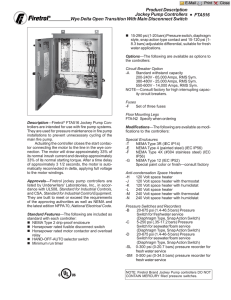 Product Description Jockey Pump Controllers Wye Delta Open