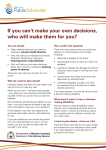 Who will make decisions for you?